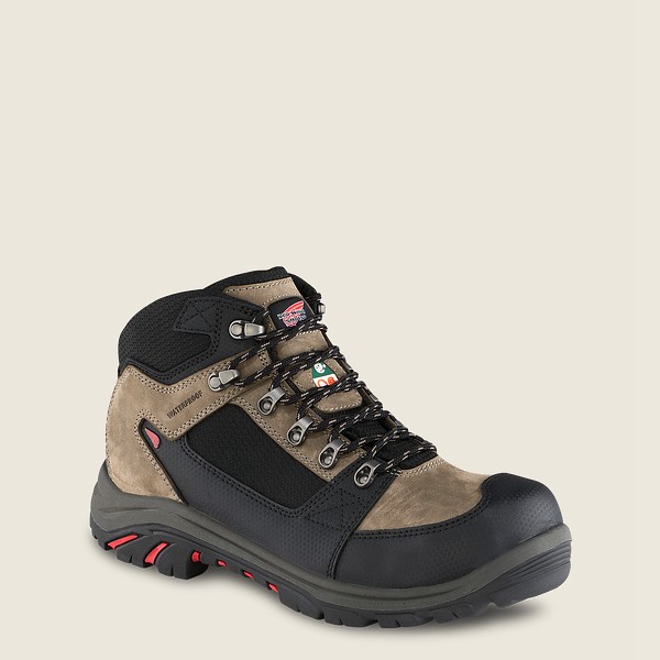 Red Wing Hiking Bot Erkek - Trades - 5-Inch Waterproof Csa Safety Toe - Kahverengi/Siyah - 32MARTQHO